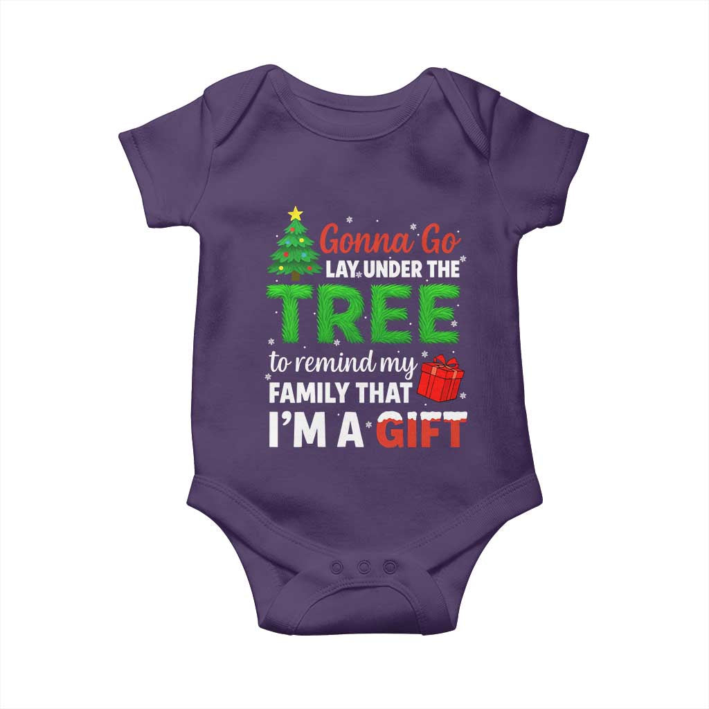 Funny Christmas Baby Onesie Lay Under The Tree Xmas Family Pajama Gift - Wonder Print Shop