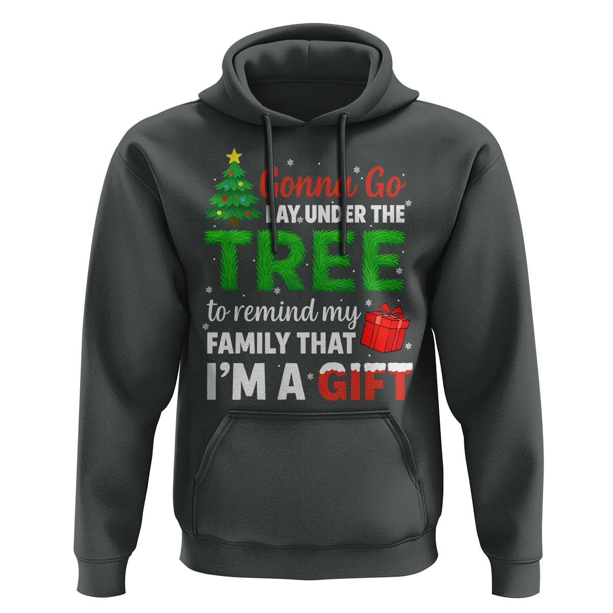 Funny Christmas Hoodie Lay Under The Tree Xmas Family Pajama Gift - Wonder Print Shop