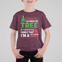 Funny Christmas T Shirt For Kid Lay Under The Tree Xmas Family Pajama Gift - Wonder Print Shop