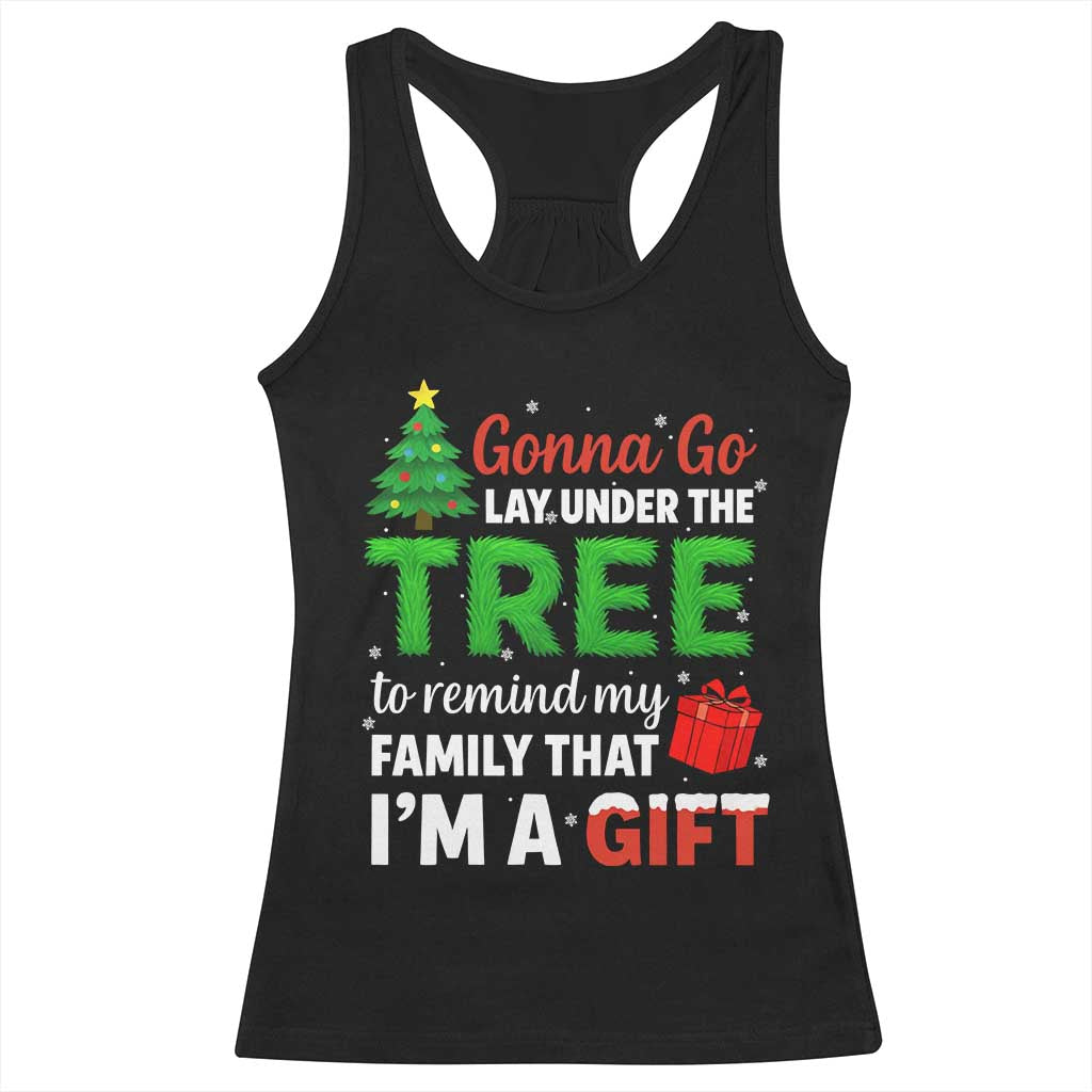 Funny Christmas Racerback Tank Top Lay Under The Tree Xmas Family Pajama Gift - Wonder Print Shop