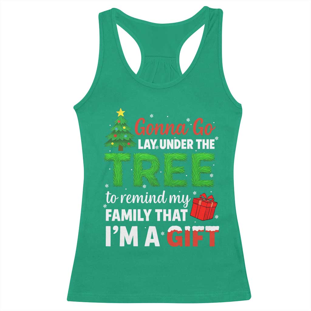 Funny Christmas Racerback Tank Top Lay Under The Tree Xmas Family Pajama Gift - Wonder Print Shop