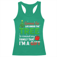 Funny Christmas Racerback Tank Top Lay Under The Tree Xmas Family Pajama Gift - Wonder Print Shop