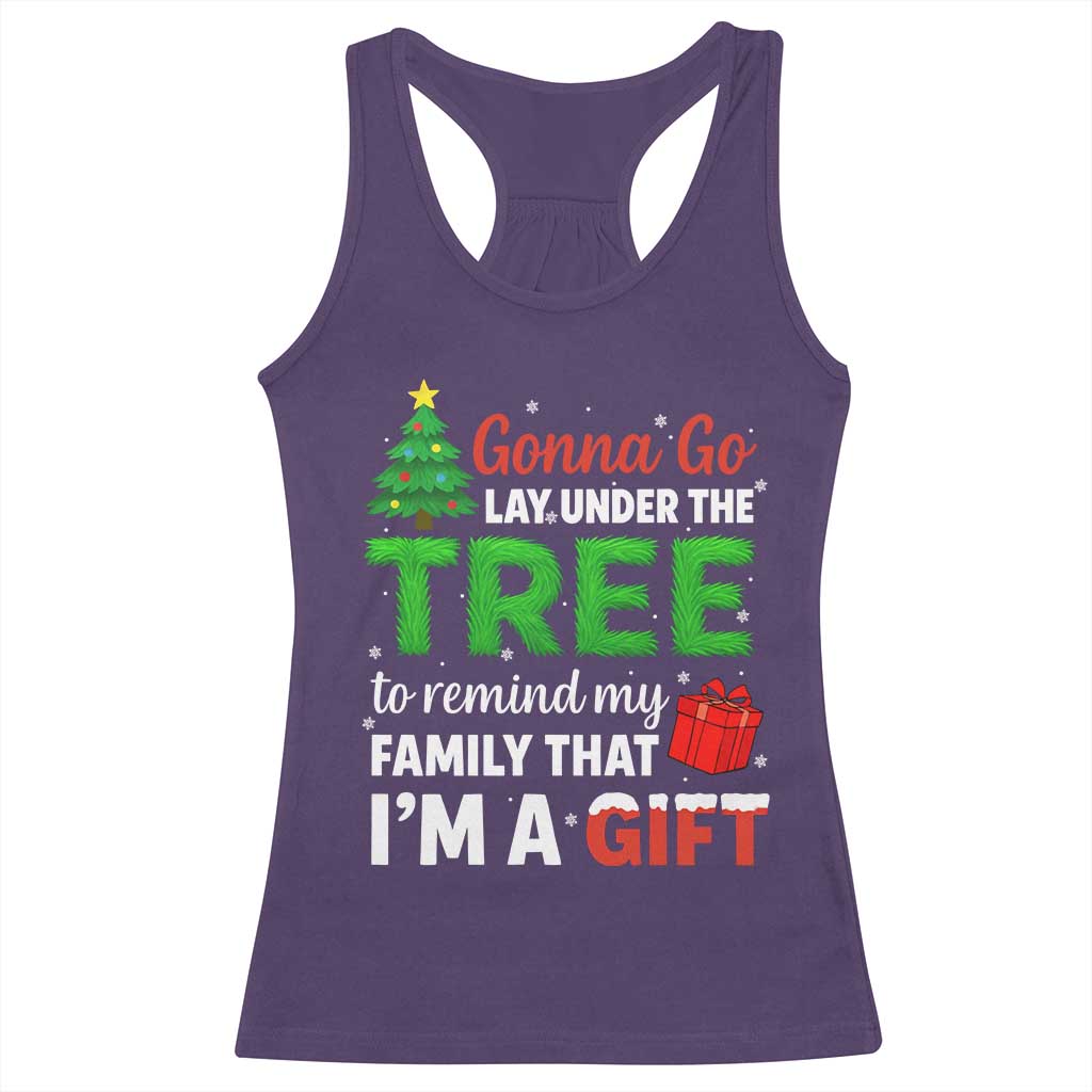 Funny Christmas Racerback Tank Top Lay Under The Tree Xmas Family Pajama Gift - Wonder Print Shop