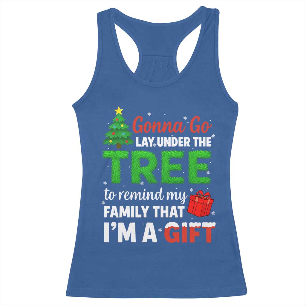 Funny Christmas Racerback Tank Top Lay Under The Tree Xmas Family Pajama Gift - Wonder Print Shop