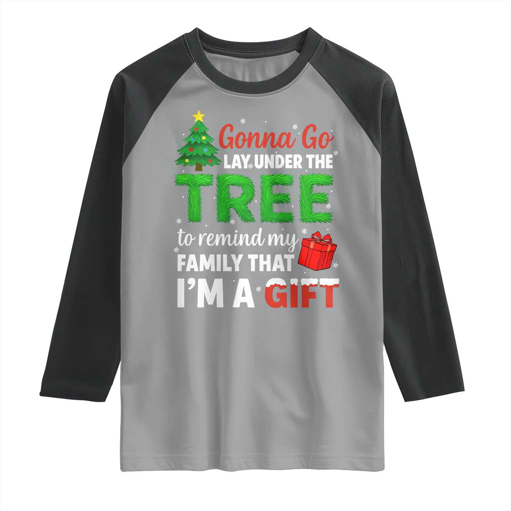Funny Christmas Raglan Shirt Lay Under The Tree Xmas Family Pajama Gift - Wonder Print Shop
