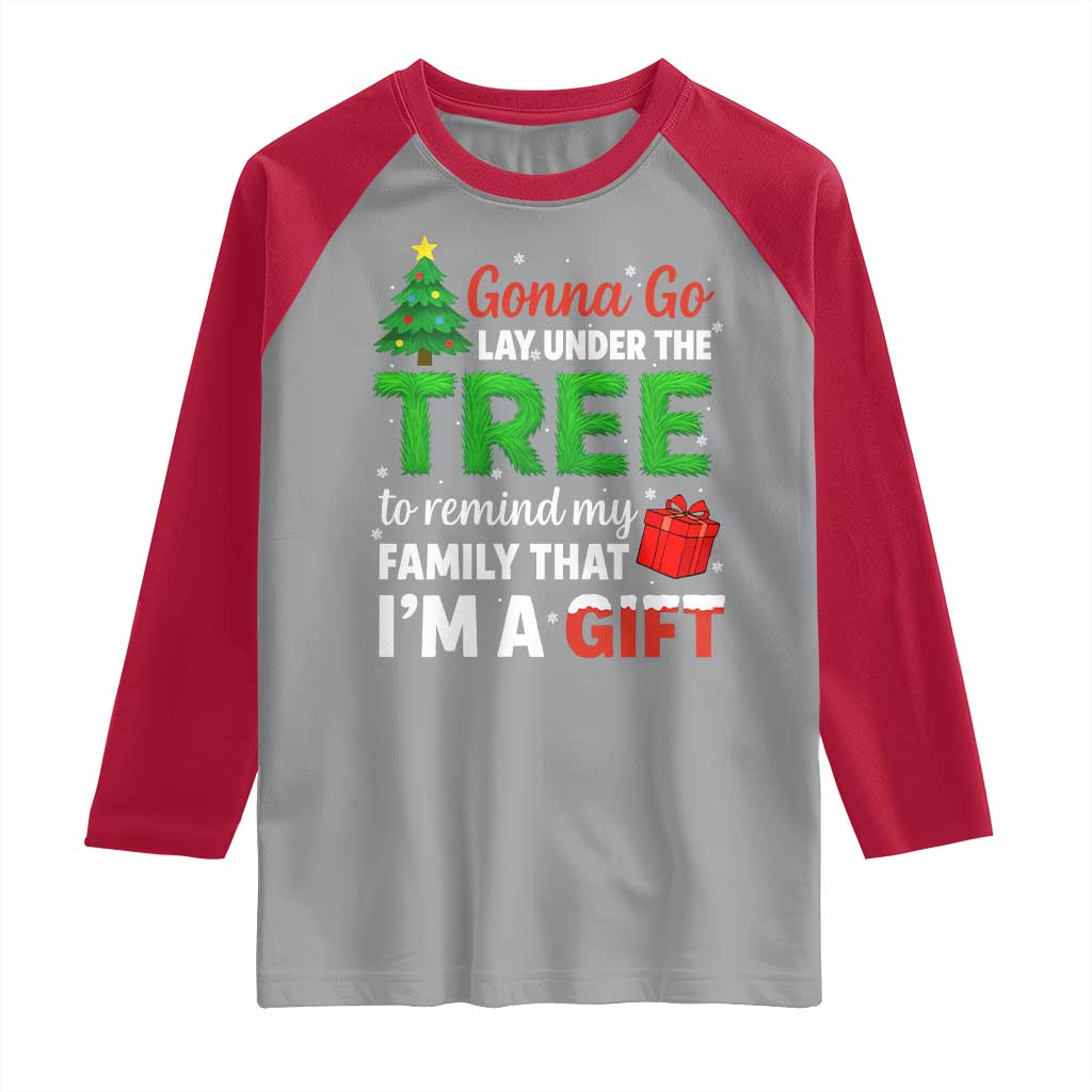 Funny Christmas Raglan Shirt Lay Under The Tree Xmas Family Pajama Gift - Wonder Print Shop