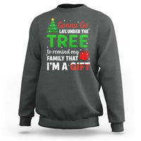 Funny Christmas Sweatshirt Lay Under The Tree Xmas Family Pajama Gift - Wonder Print Shop