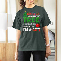 Funny Christmas T Shirt For Women Lay Under The Tree Xmas Family Pajama Gift - Wonder Print Shop