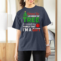 Funny Christmas T Shirt For Women Lay Under The Tree Xmas Family Pajama Gift - Wonder Print Shop