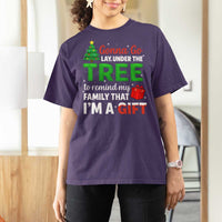 Funny Christmas T Shirt For Women Lay Under The Tree Xmas Family Pajama Gift - Wonder Print Shop