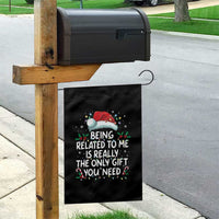 Being Related To Me Funny Christmas Garden Flag Family Xmas Pajamas - Wonder Print Shop