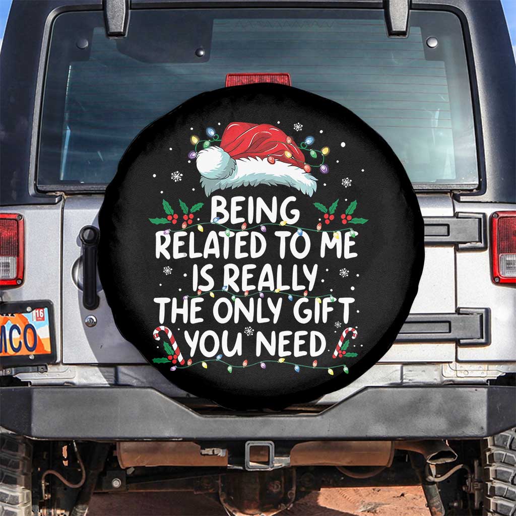 Being Related To Me Funny Christmas Spare Tire Cover Family Xmas Pajamas - Wonder Print Shop