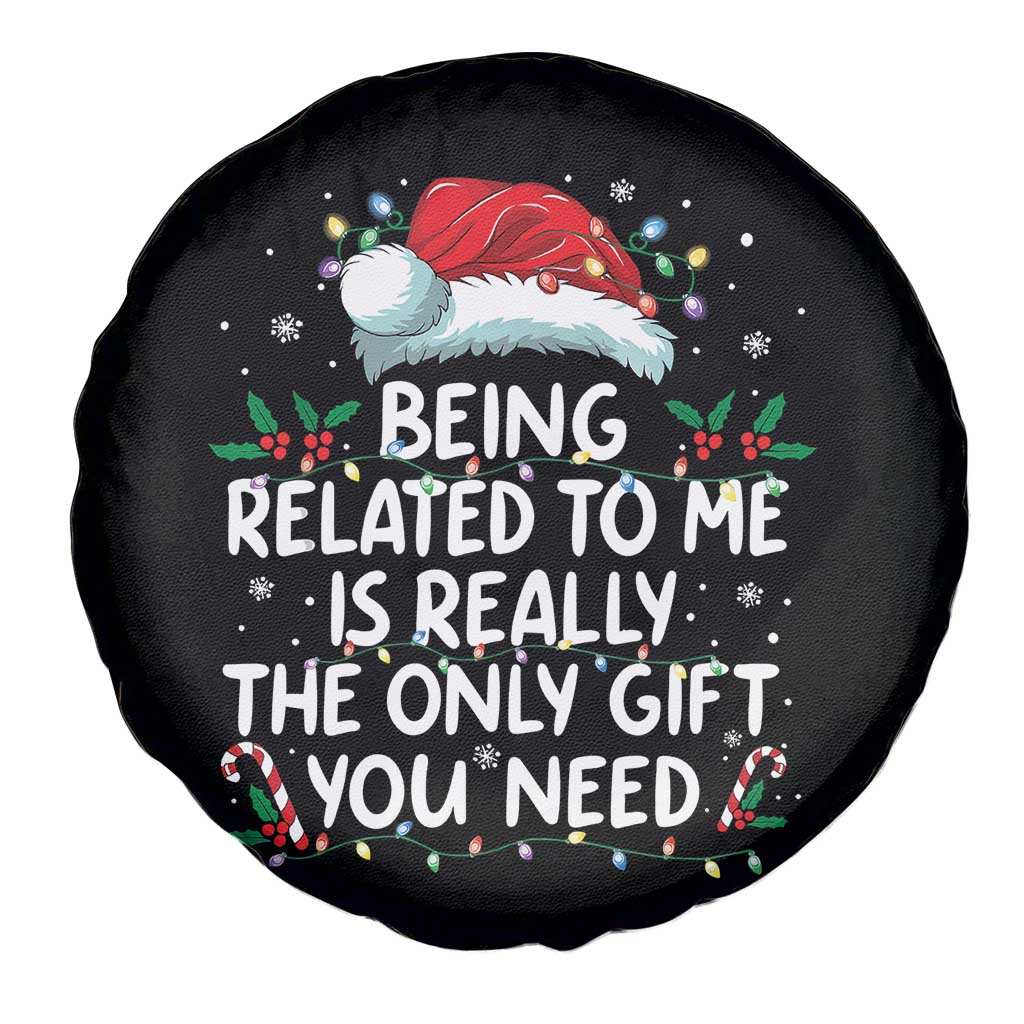 Being Related To Me Funny Christmas Spare Tire Cover Family Xmas Pajamas - Wonder Print Shop