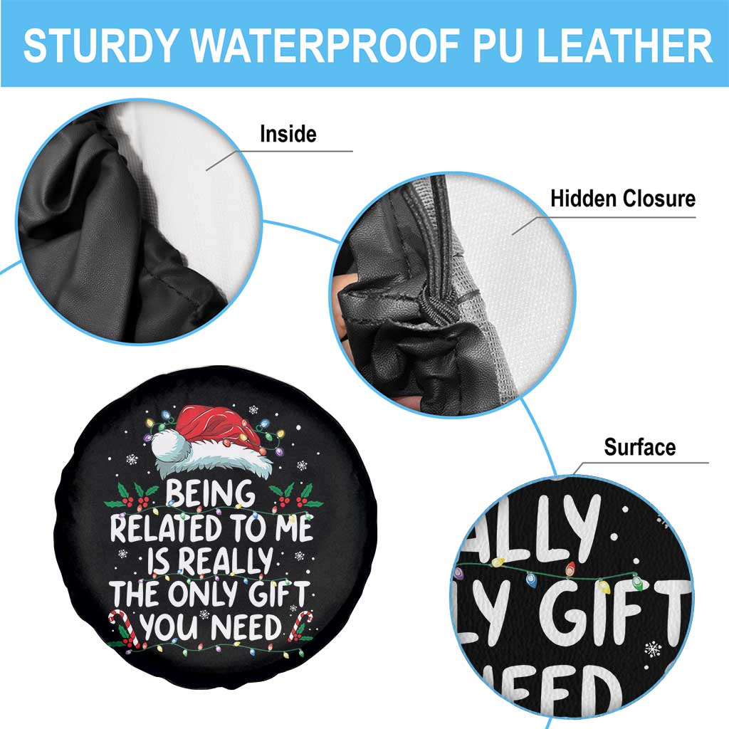 Being Related To Me Funny Christmas Spare Tire Cover Family Xmas Pajamas - Wonder Print Shop