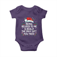 Being Related To Me Funny Christmas Baby Onesie Family Xmas Pajamas - Wonder Print Shop