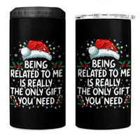 Being Related To Me Funny Christmas 4 in 1 Can Cooler Tumbler Family Xmas Pajamas - Wonder Print Shop