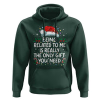 Being Related To Me Funny Christmas Hoodie Family Xmas Pajamas - Wonder Print Shop