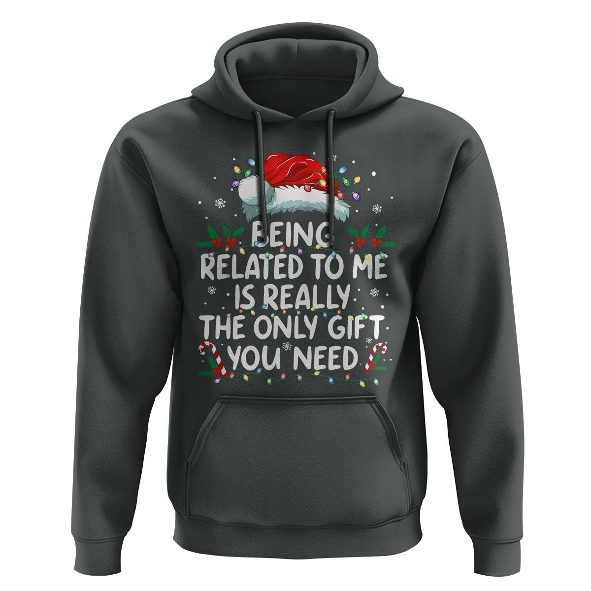 Being Related To Me Funny Christmas Hoodie Family Xmas Pajamas - Wonder Print Shop