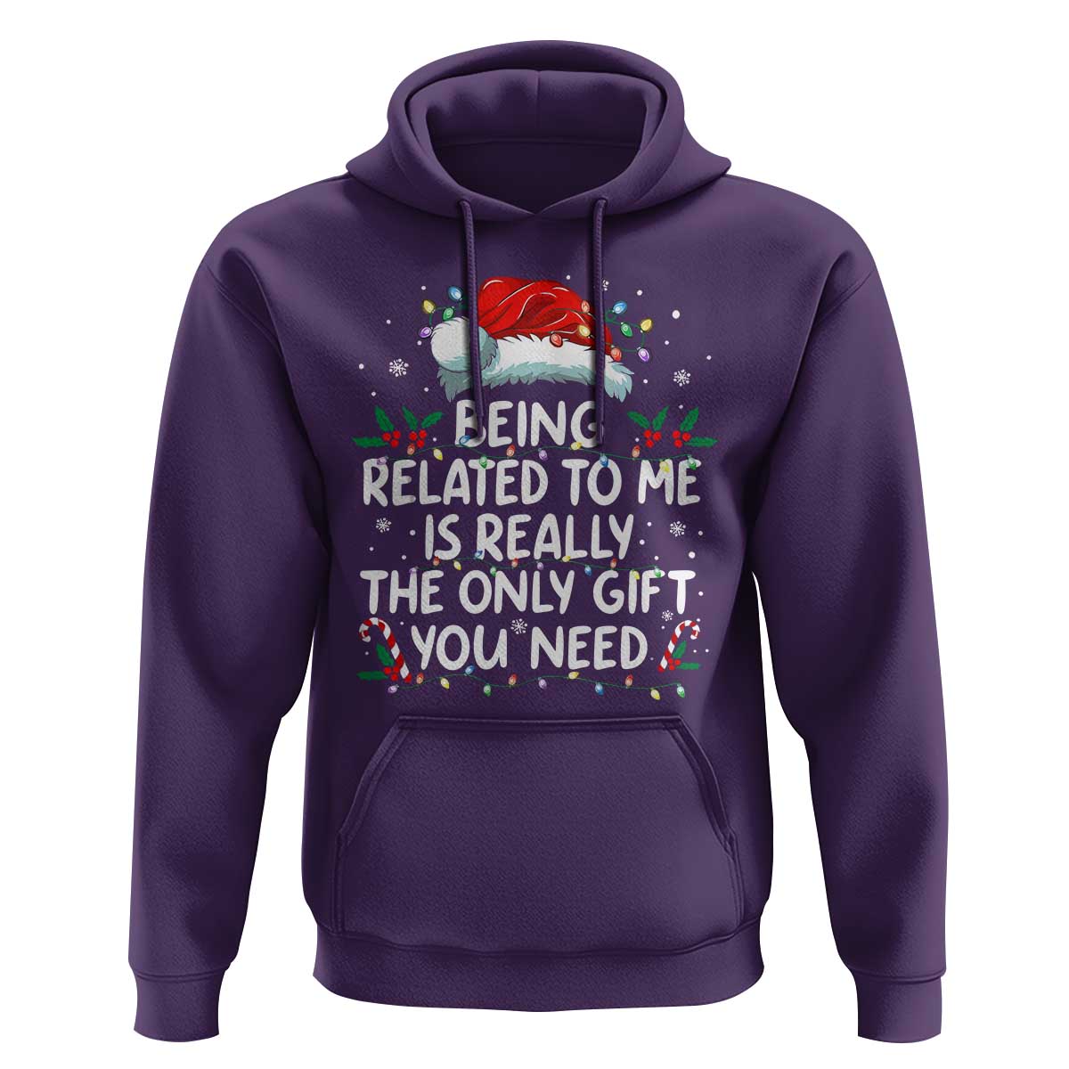 Being Related To Me Funny Christmas Hoodie Family Xmas Pajamas - Wonder Print Shop