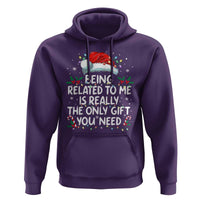 Being Related To Me Funny Christmas Hoodie Family Xmas Pajamas - Wonder Print Shop