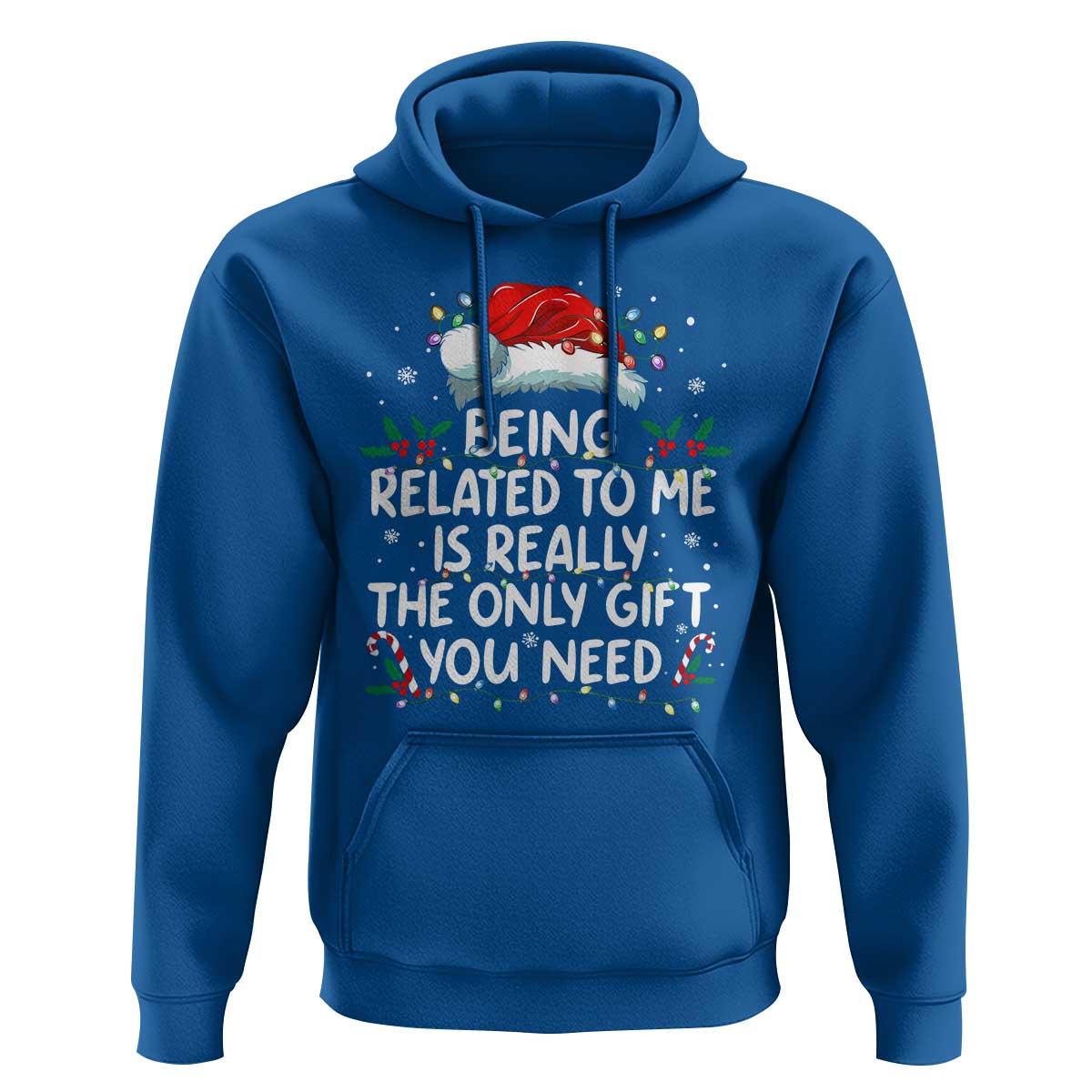 Being Related To Me Funny Christmas Hoodie Family Xmas Pajamas - Wonder Print Shop