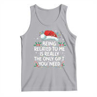 Being Related To Me Funny Christmas Tank Top Family Xmas Pajamas - Wonder Print Shop