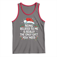 Being Related To Me Funny Christmas Tank Top Family Xmas Pajamas - Wonder Print Shop