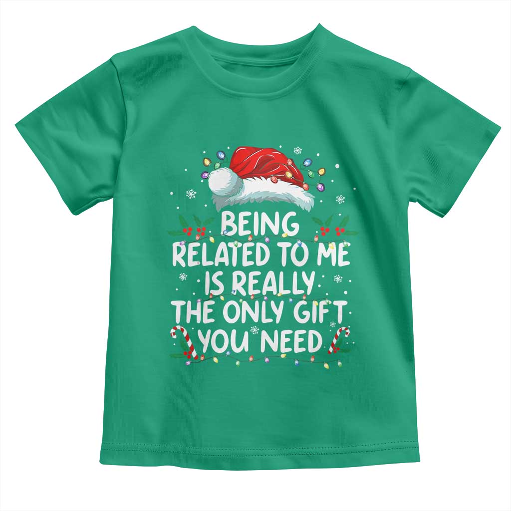 Being Related To Me Funny Christmas Toddler T Shirt Family Xmas Pajamas - Wonder Print Shop