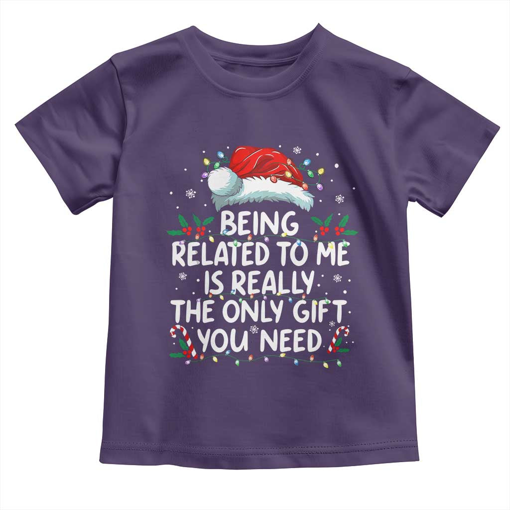 Being Related To Me Funny Christmas Toddler T Shirt Family Xmas Pajamas - Wonder Print Shop