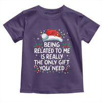 Being Related To Me Funny Christmas Toddler T Shirt Family Xmas Pajamas - Wonder Print Shop