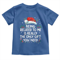 Being Related To Me Funny Christmas Toddler T Shirt Family Xmas Pajamas - Wonder Print Shop
