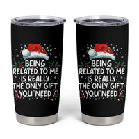 Being Related To Me Funny Christmas Tumbler Cup Family Xmas Pajamas - Wonder Print Shop
