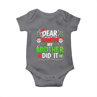 Dear Santa My Brother Did It Funny Christmas Baby Onesie Boys Girls Kids - Wonder Print Shop