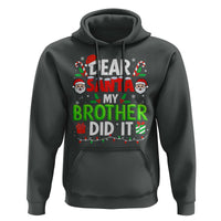 Dear Santa My Brother Did It Funny Christmas Hoodie Boys Girls Kids - Wonder Print Shop
