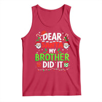 Dear Santa My Brother Did It Funny Christmas Tank Top Boys Girls Kids - Wonder Print Shop