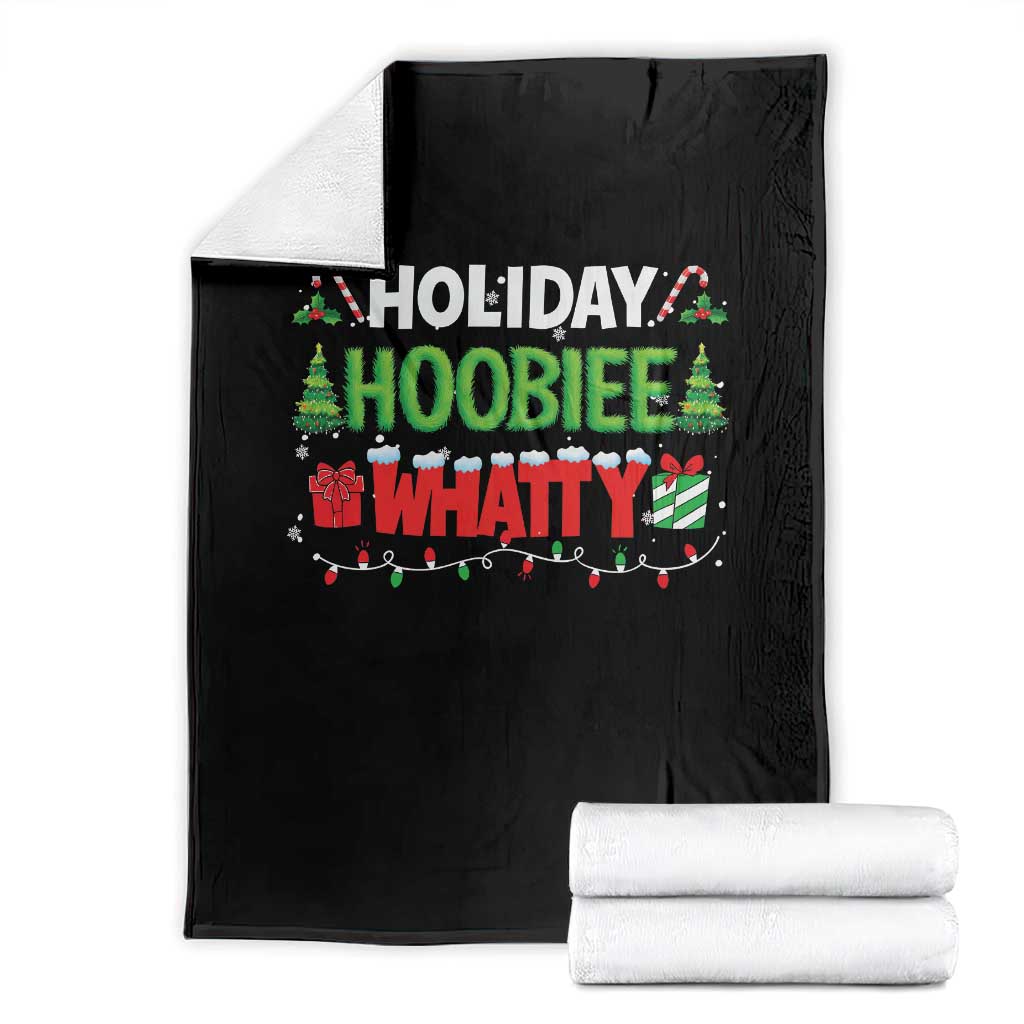 Holiday Hoobie Whatty Throw Blanket Funny Christmas Movie - Wonder Print Shop