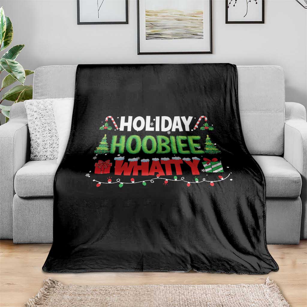 Holiday Hoobie Whatty Throw Blanket Funny Christmas Movie - Wonder Print Shop