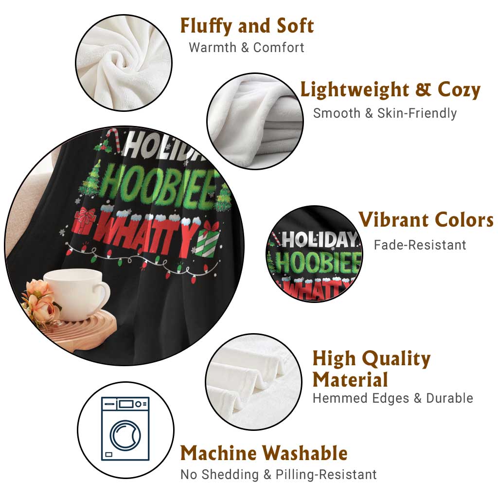 Holiday Hoobie Whatty Throw Blanket Funny Christmas Movie - Wonder Print Shop