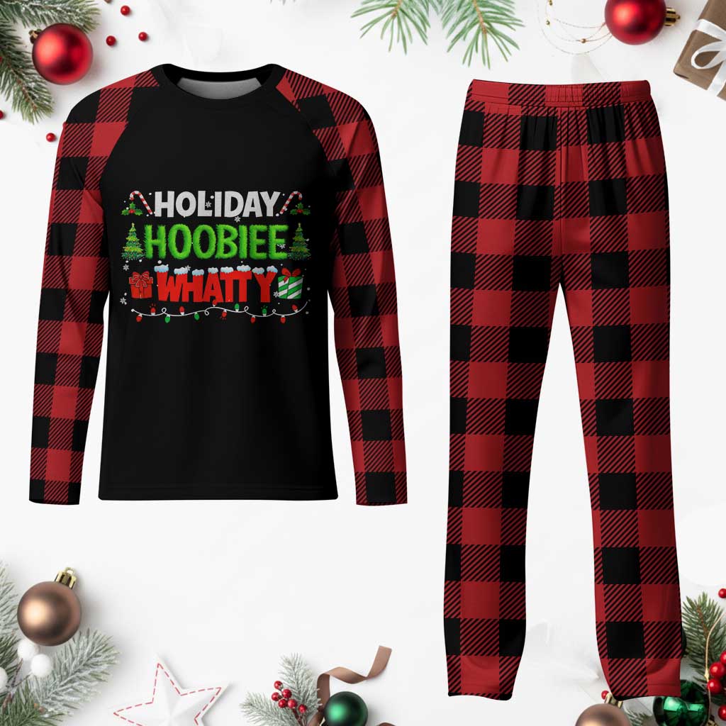 Holiday Hoobie Whatty Plaid Pajama Set Funny Christmas Movie - Wonder Print Shop