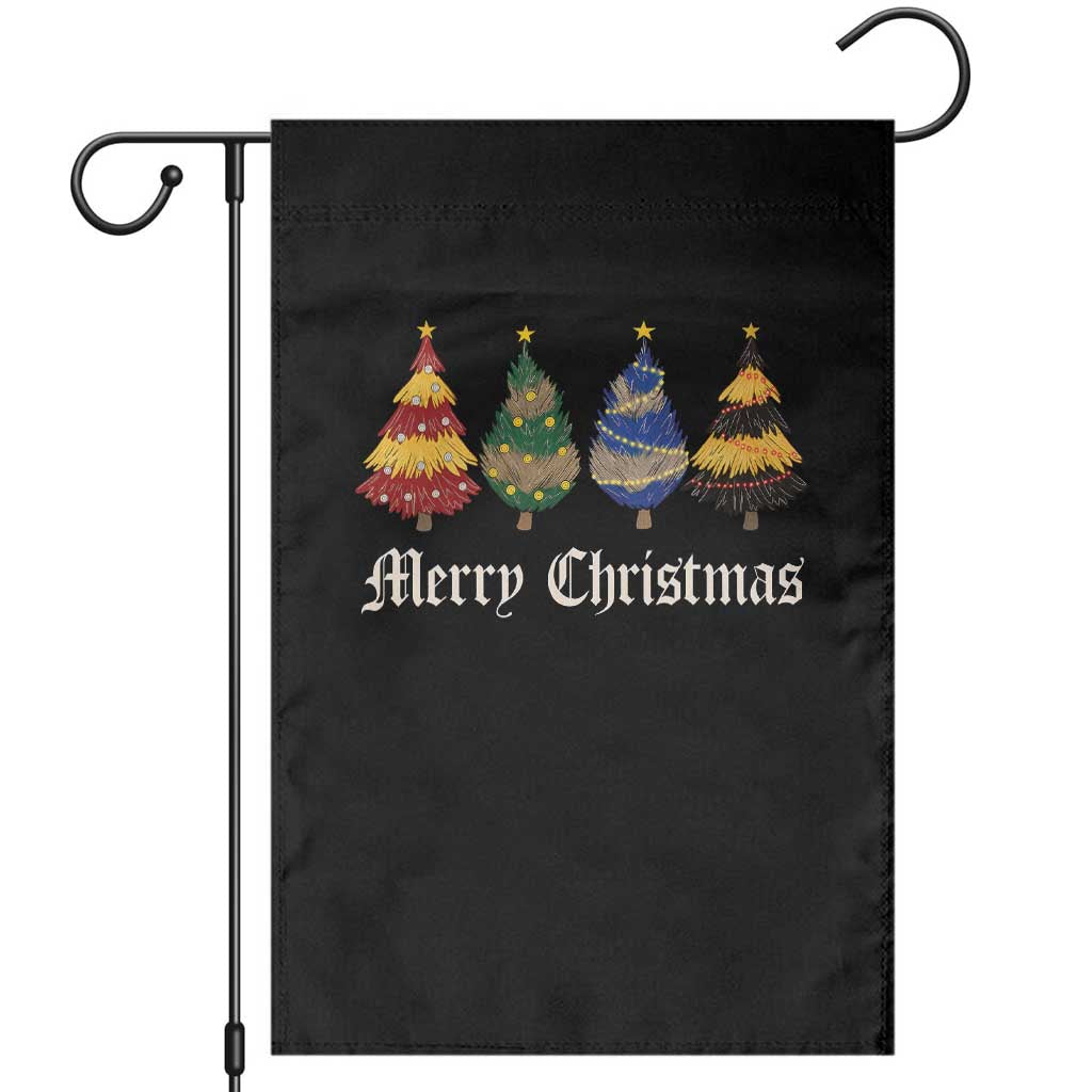 Christmas Tree Garden Flag Retro Wizard Trees Magical Cute Family Pajama - Wonder Print Shop