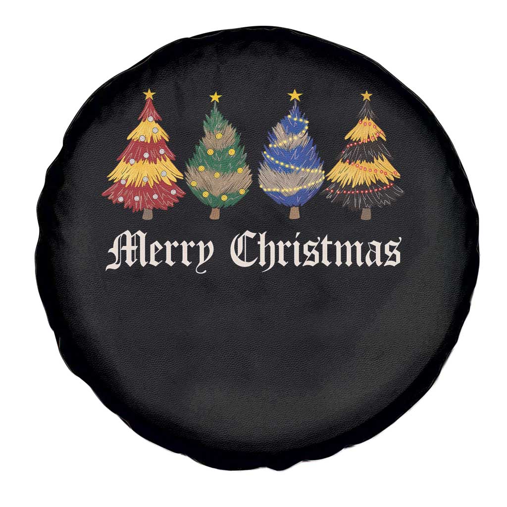 Christmas Tree Spare Tire Cover Retro Wizard Trees Magical Cute Family Pajama - Wonder Print Shop