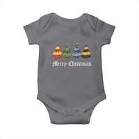 Christmas Tree Baby Onesie Retro Wizard Trees Magical Cute Family Pajama - Wonder Print Shop