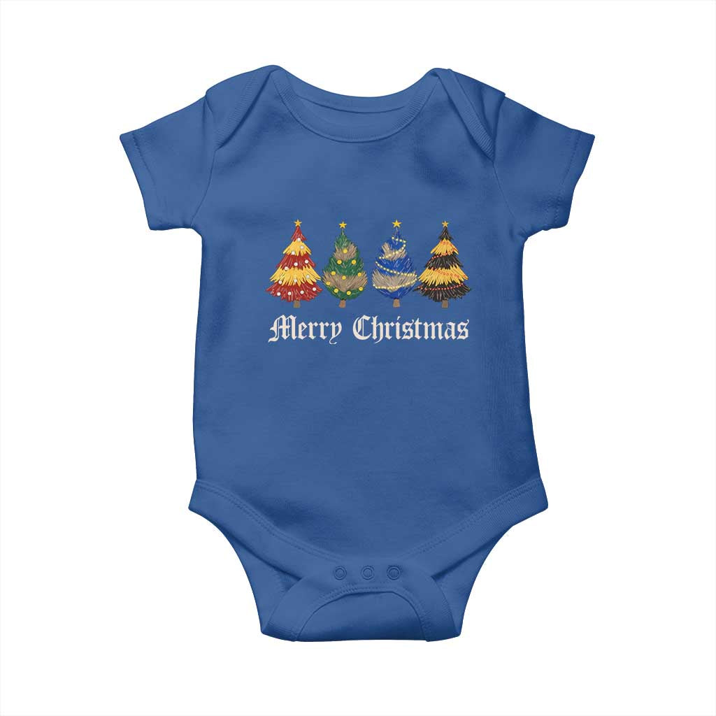 Christmas Tree Baby Onesie Retro Wizard Trees Magical Cute Family Pajama - Wonder Print Shop