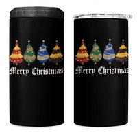 Christmas Tree 4 in 1 Can Cooler Tumbler Retro Wizard Trees Magical Cute Family Pajama - Wonder Print Shop