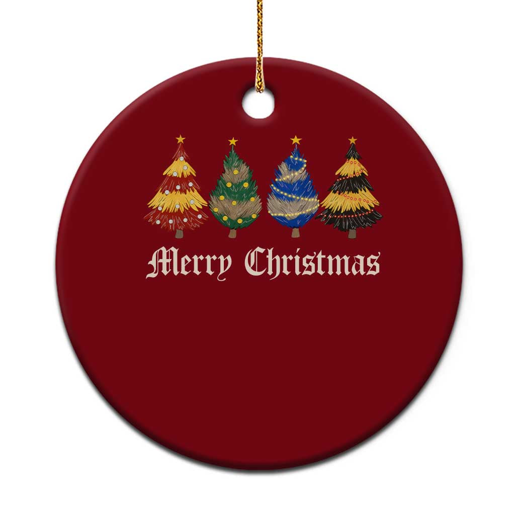 Christmas Tree Ceramic Ornament Retro Wizard Trees Magical Cute Family Pajama - Wonder Print Shop