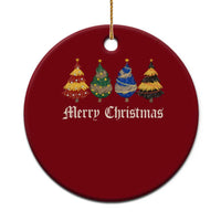 Christmas Tree Ceramic Ornament Retro Wizard Trees Magical Cute Family Pajama - Wonder Print Shop