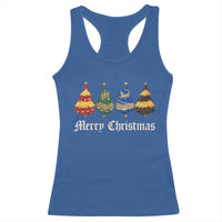 Christmas Tree Racerback Tank Top Retro Wizard Trees Magical Cute Family Pajama - Wonder Print Shop