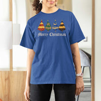 Christmas Tree T Shirt For Women Retro Wizard Trees Magical Cute Family Pajama - Wonder Print Shop