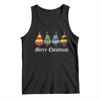 Christmas Tree Tank Top Retro Wizard Trees Magical Cute Family Pajama - Wonder Print Shop