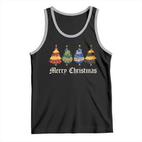 Christmas Tree Tank Top Retro Wizard Trees Magical Cute Family Pajama - Wonder Print Shop